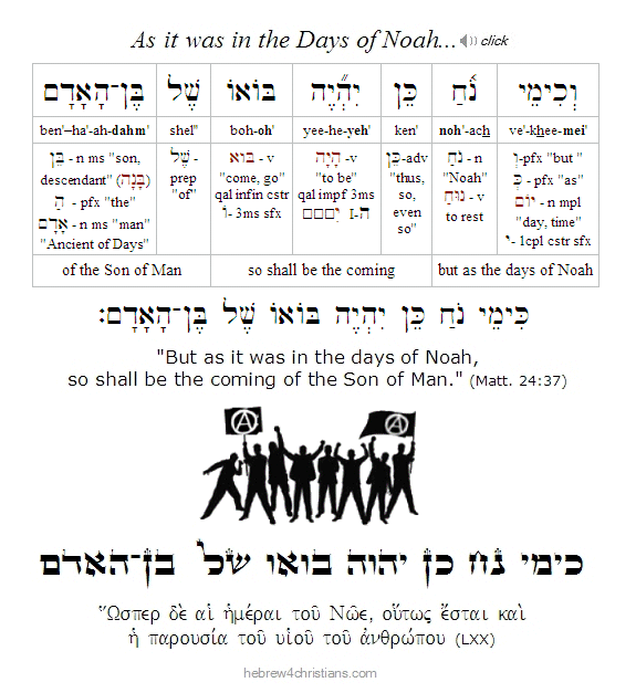 Matthew 24:37 Hebrew lesson
